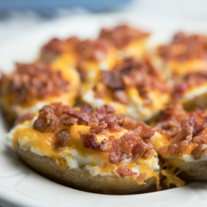 Bacon and Blue Cheese Twice Baked Potatoes