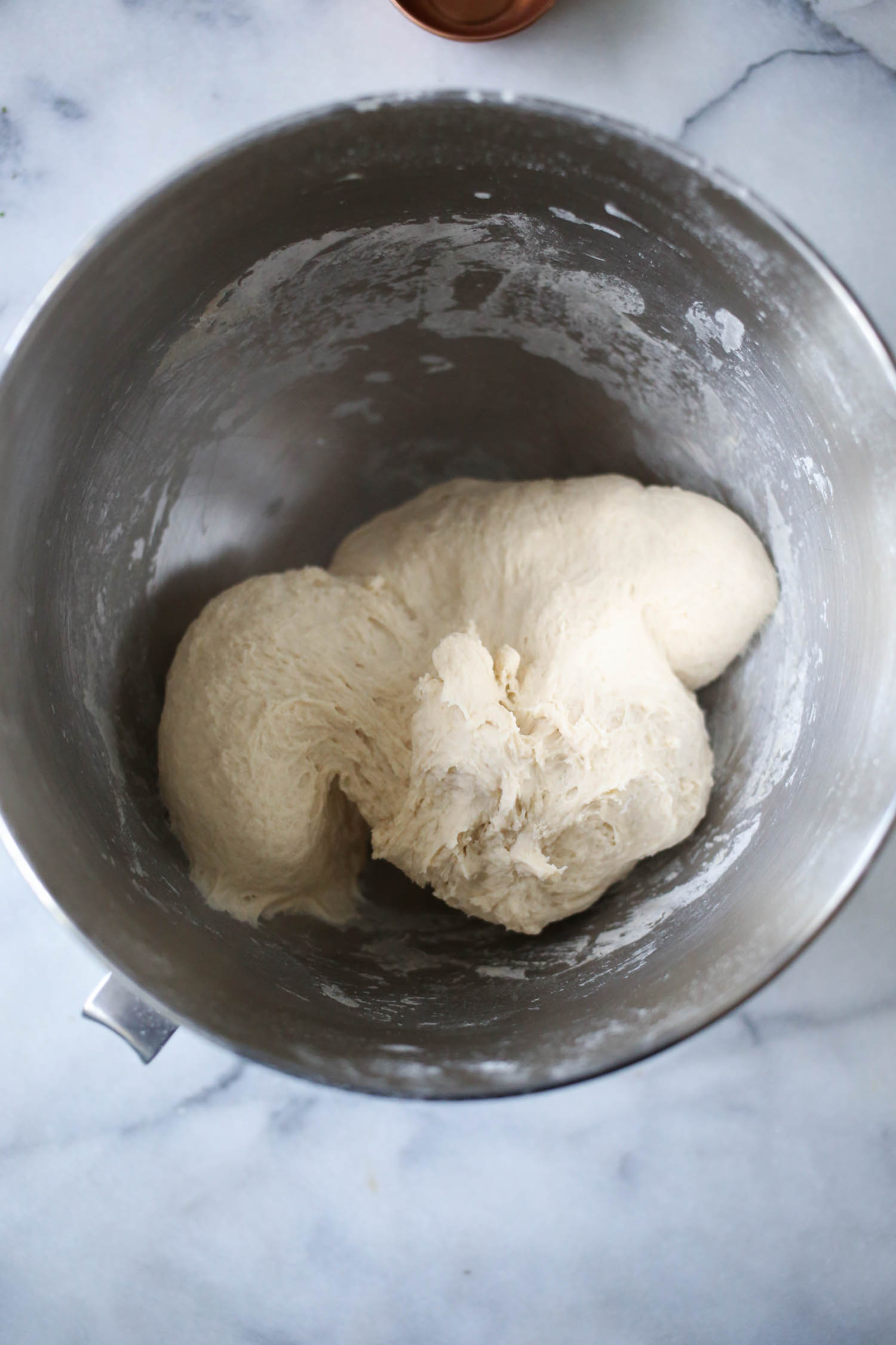dough before rising for breadsticks from our best bites