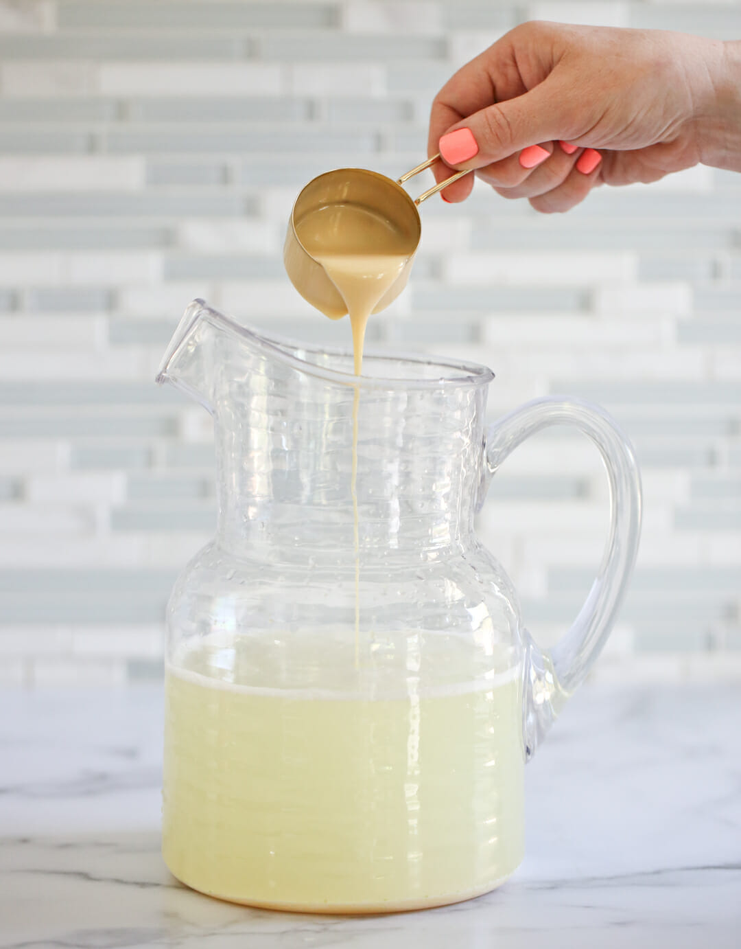 sweetened condensed milk in lemonade