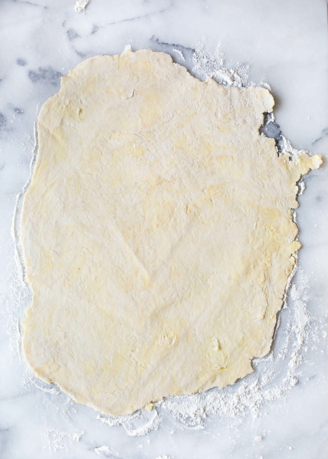 rolled out pie crust