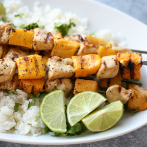 mango chicken skewers