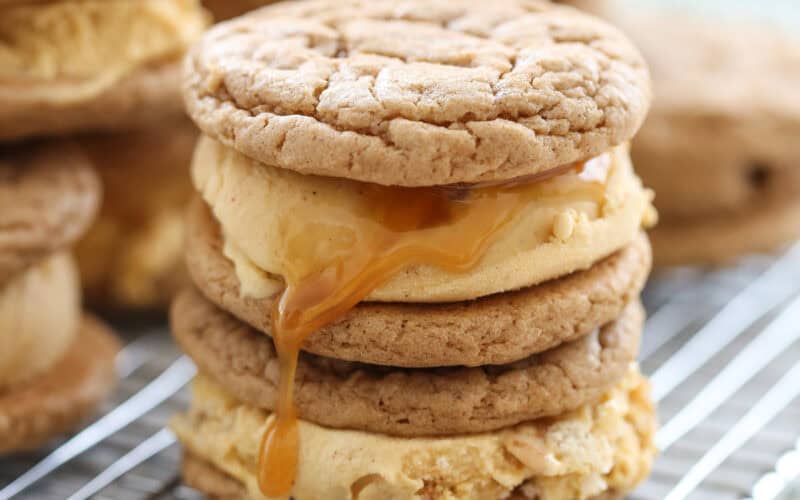 Pumpkin Ice Cream Sandwiches