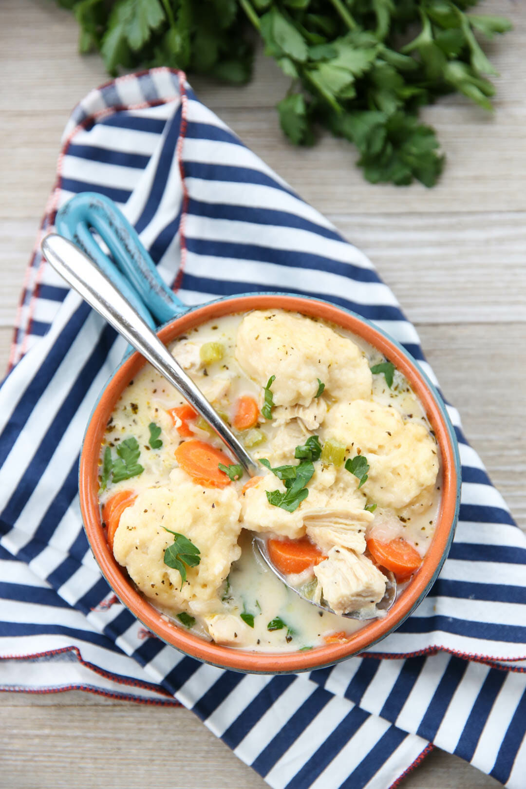 Homemade Chicken and Dumplings - Graceful Little Honey Bee