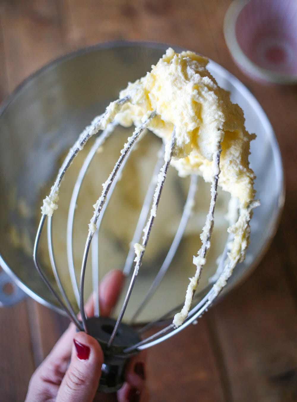 creamed shortening and sugar for ginger spice cookies