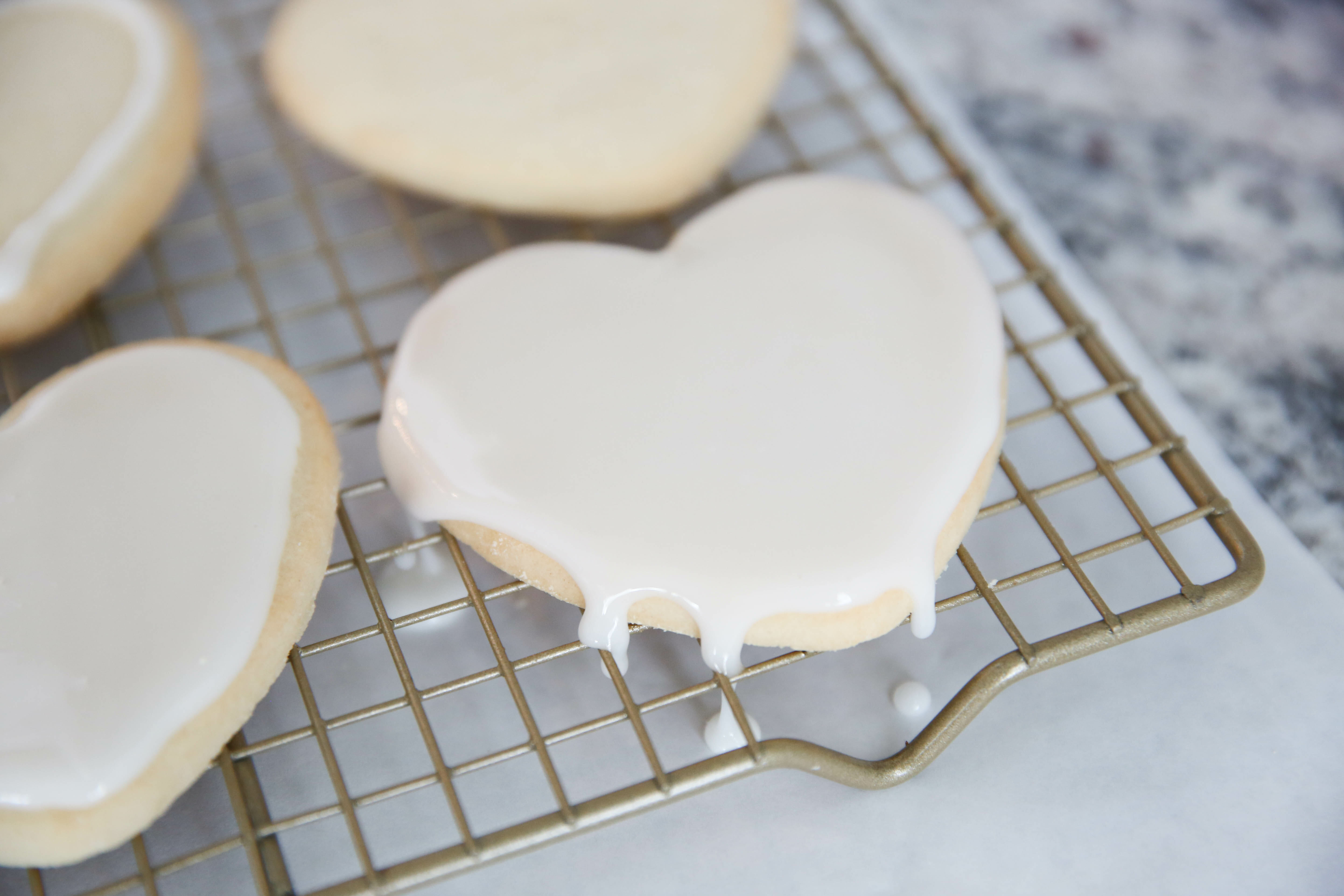 Best Sugar Cookie Icing on heart shaped cookies