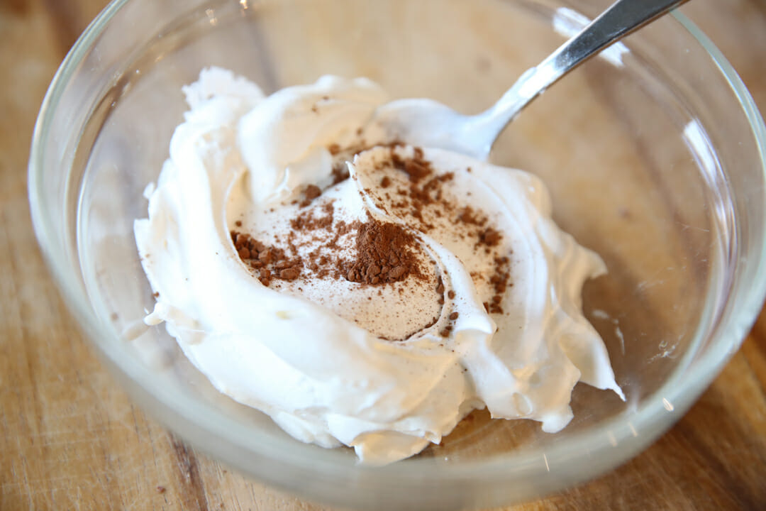 healthy chocolate whipped topping