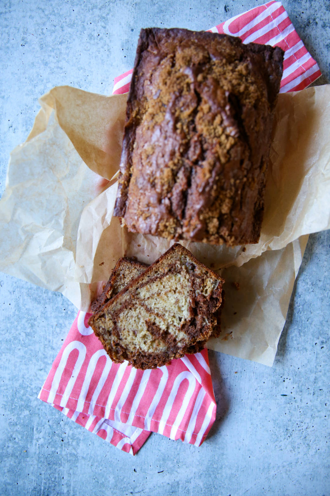 chocolate swirled banana bread