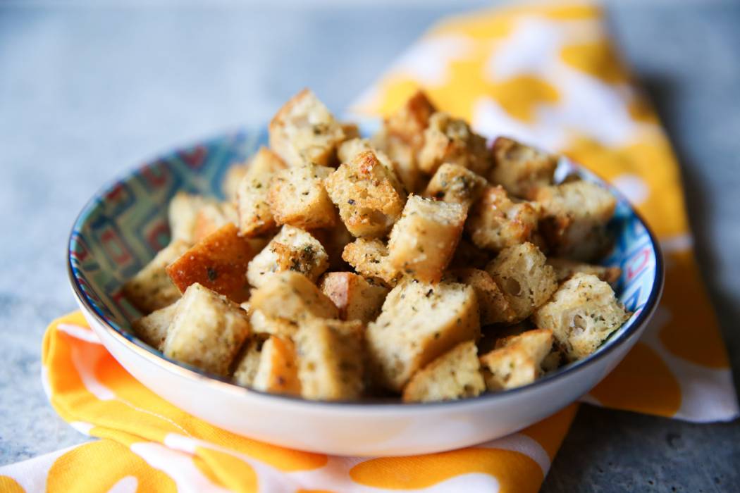 Sourdough Garlic-Herb Croutons - Our Best Bites