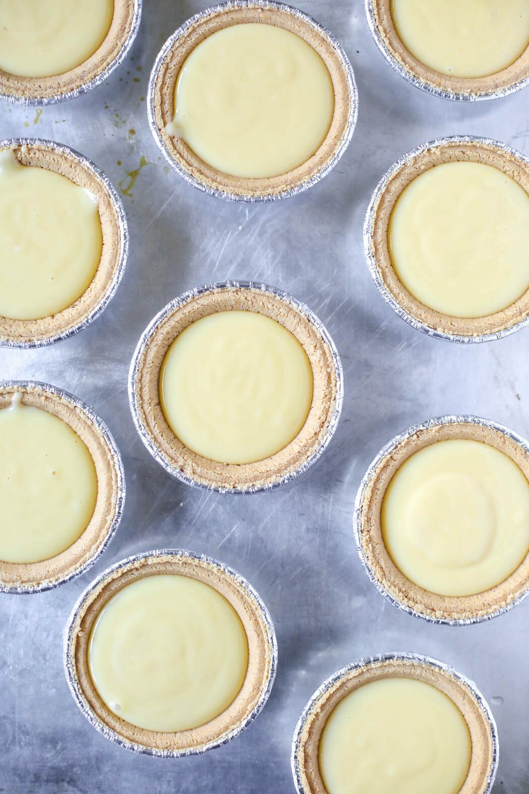 key lime tarts on pan for our best bites