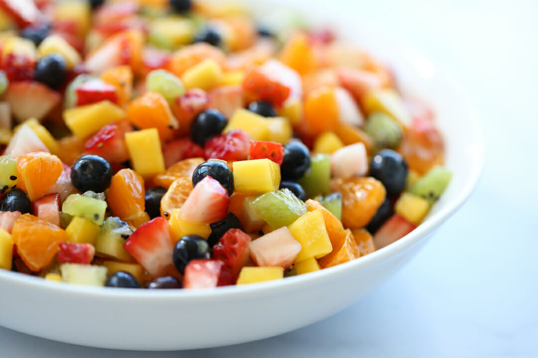 fruit salsa in a bowl