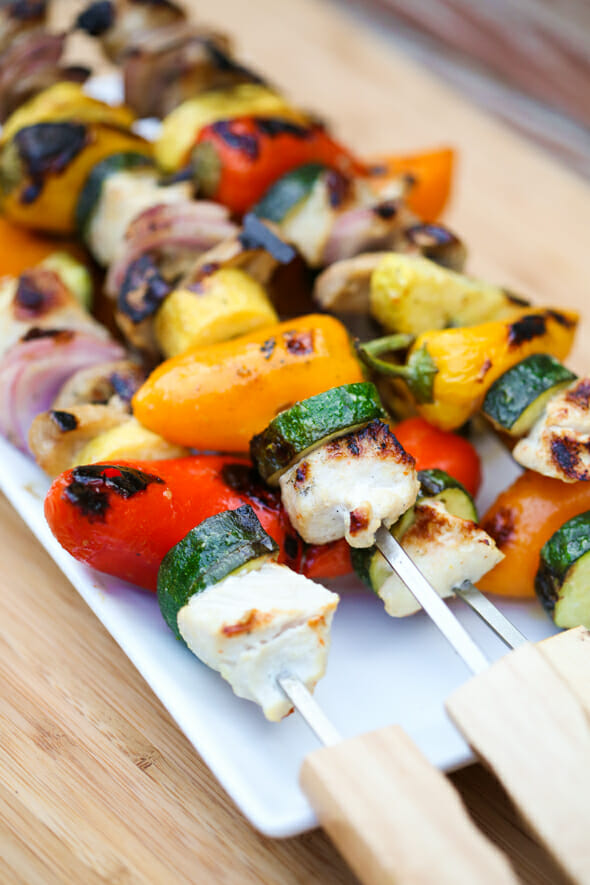 Chicken and Veggie Skewers from Our Best Bites