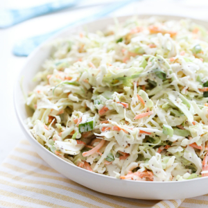 The perfect coleslaw in a bowl