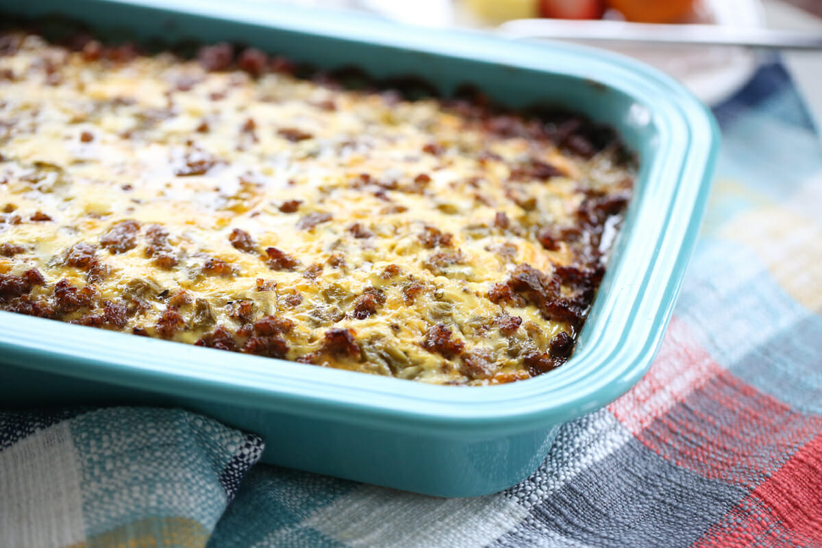 CrockPot Breakfast Casserole {Set Overnight!} - Spend With Pennies