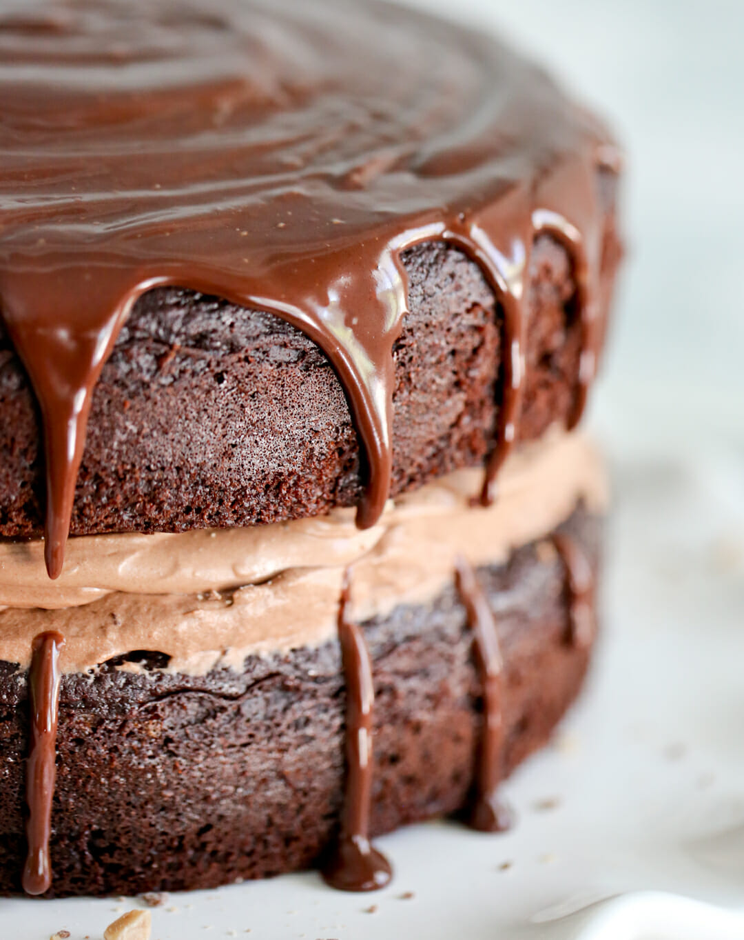 ganache dripping on cake