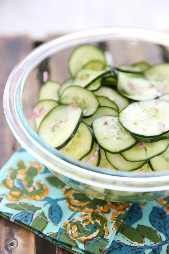 Marinated Cucumbers - The Wooden Skillet