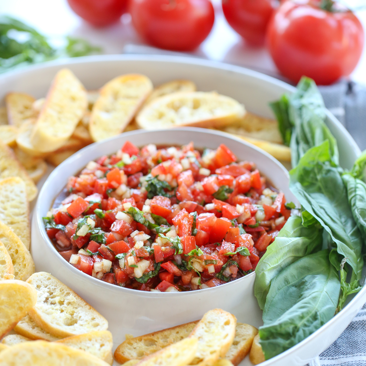 Bruschetta with dipping bread