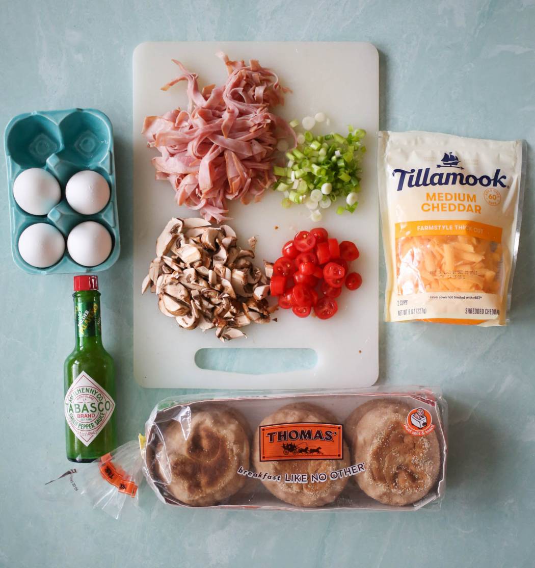 english muffin breakfast pizza ingredients