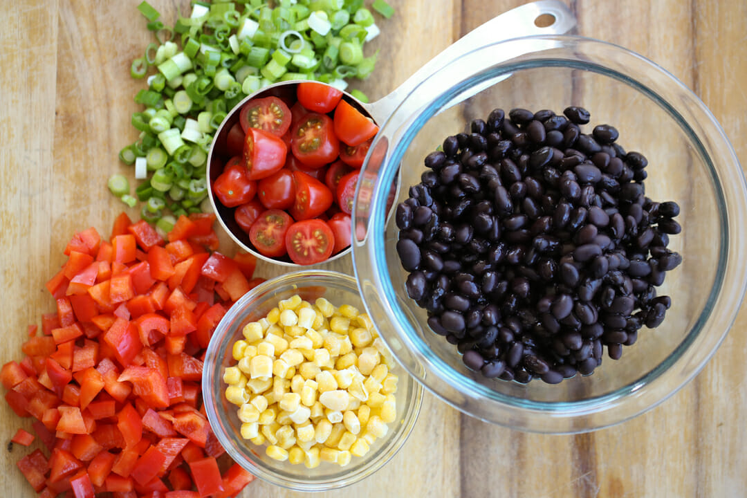 chopped vegetables