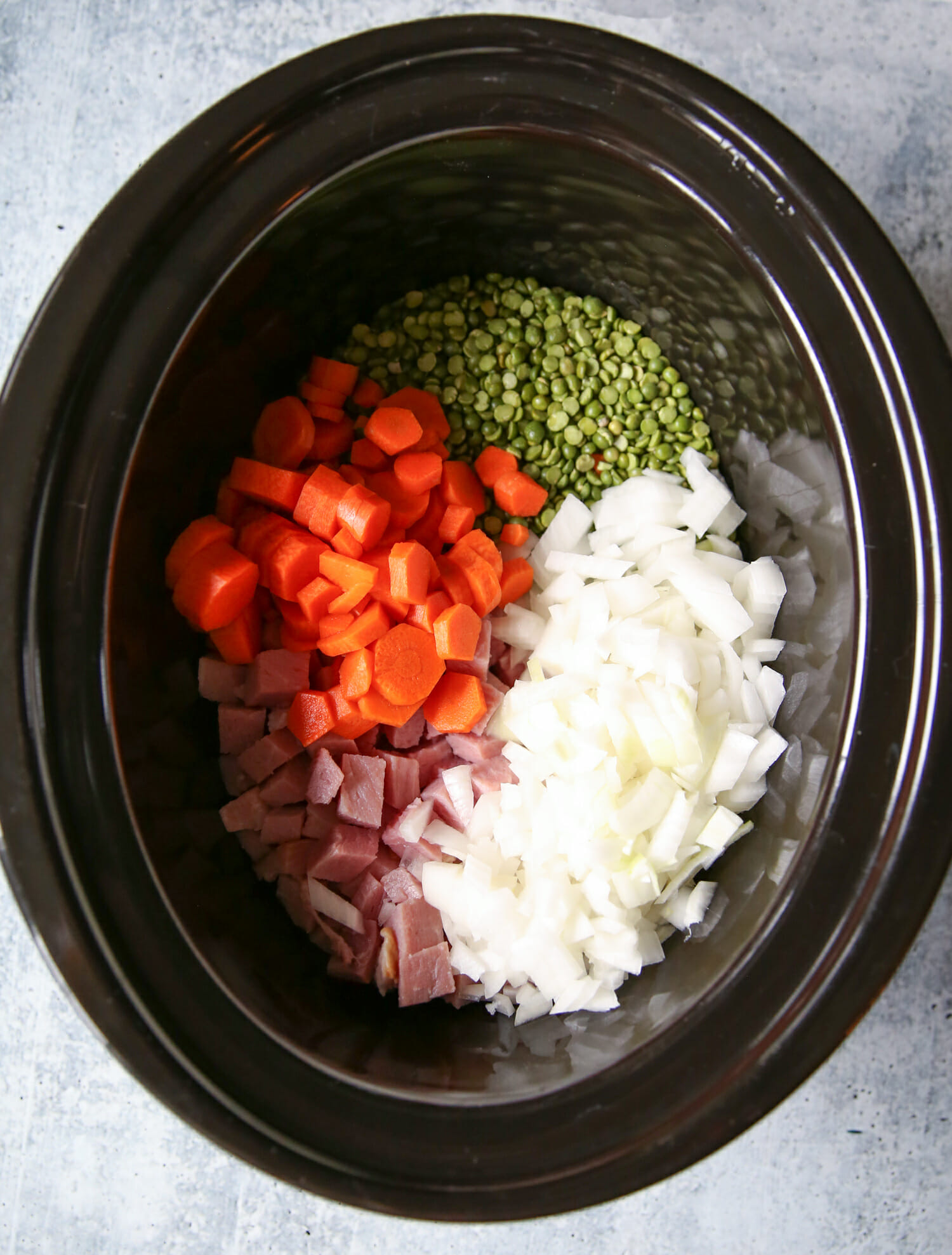 ingredients for split pea soup from our best bites