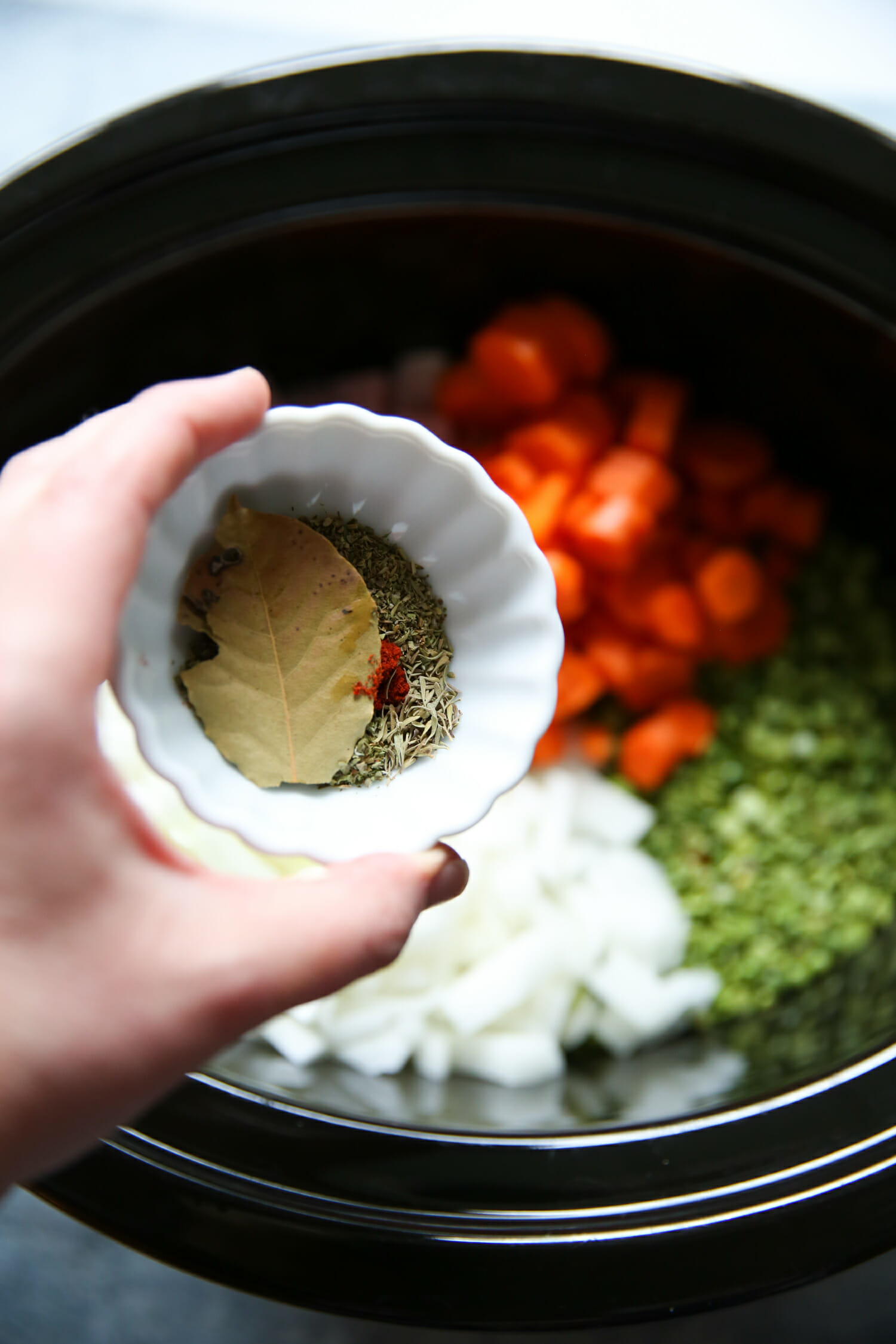 Slow Cooker Split Pea Soup with Ham - Emily Bites