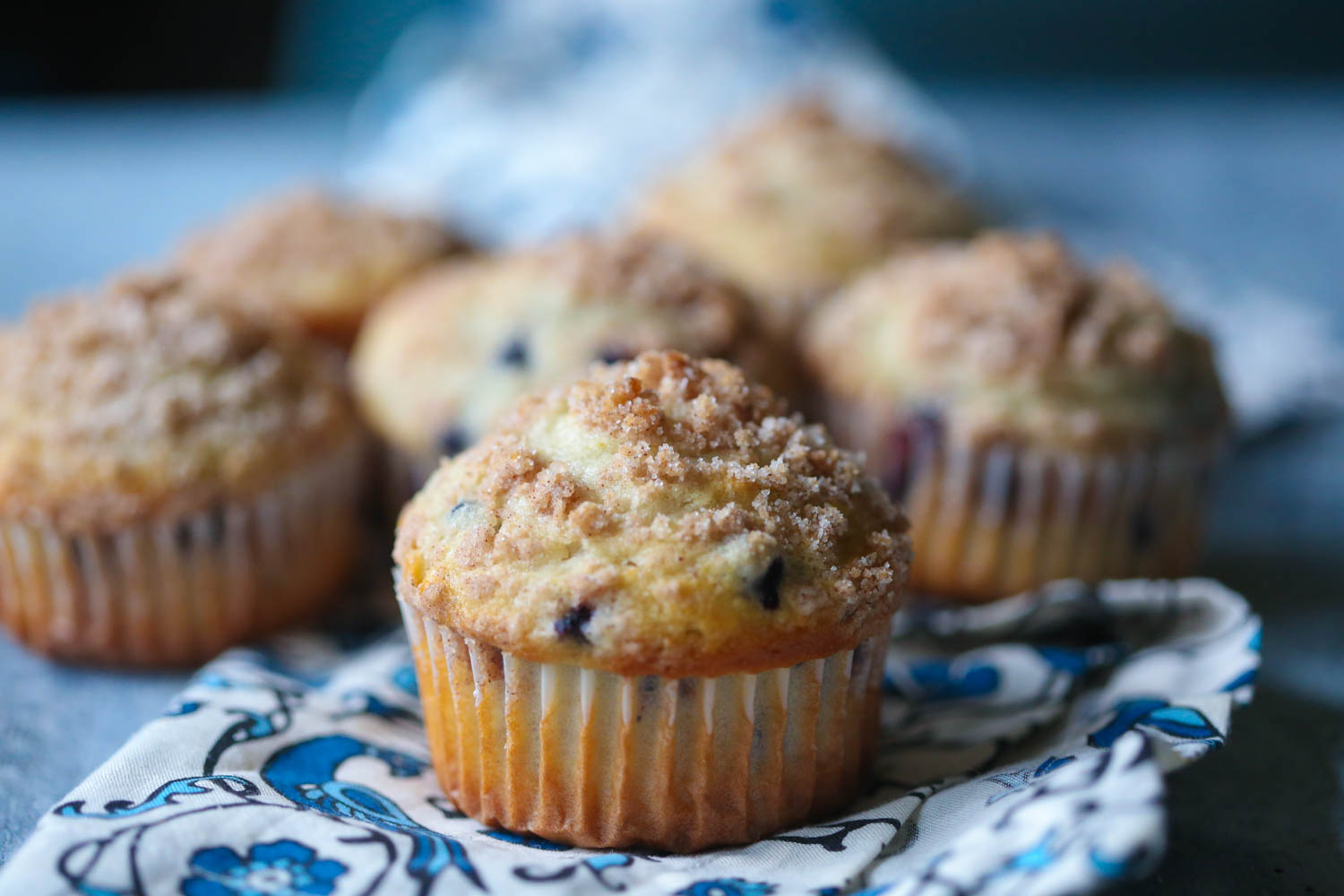 Streusel-Topped Blueberry Muffins.