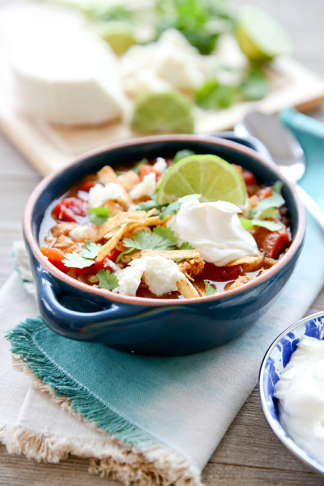 Tortilla Soup with Toppings