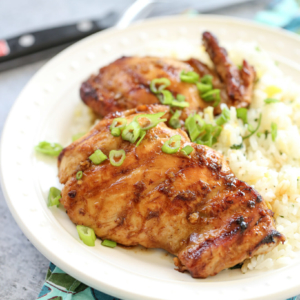 Asian BBQ Chicken on Plate