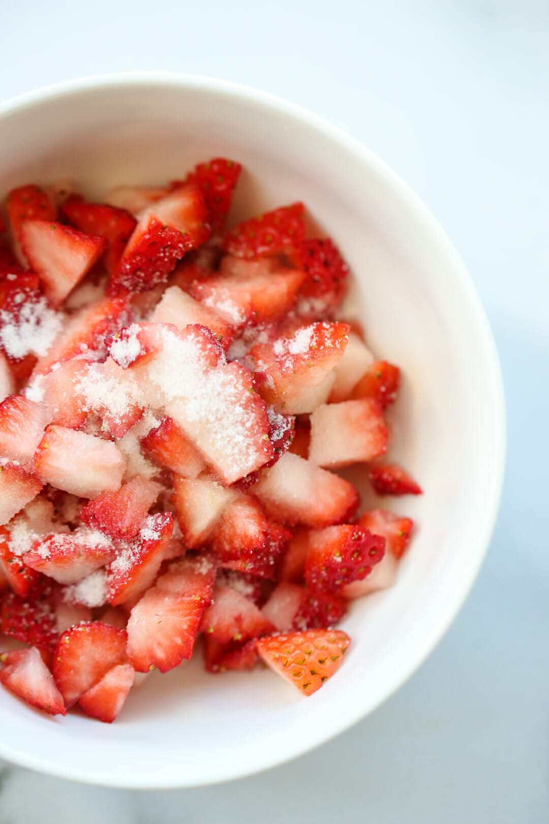 strawberries and sugar