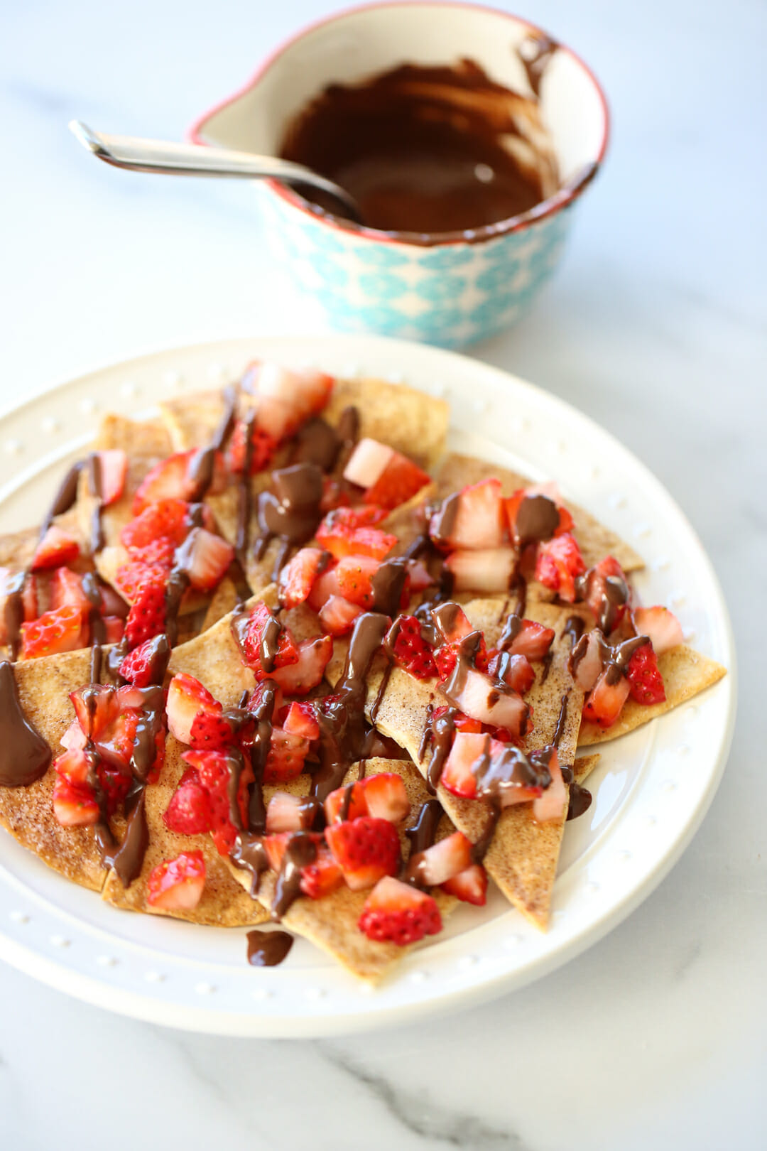 Chocolate Strawberry Nachos