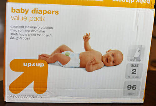 Plain store white diapers