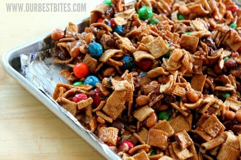 Sweet and Salty M&M Snack Mix Recipe