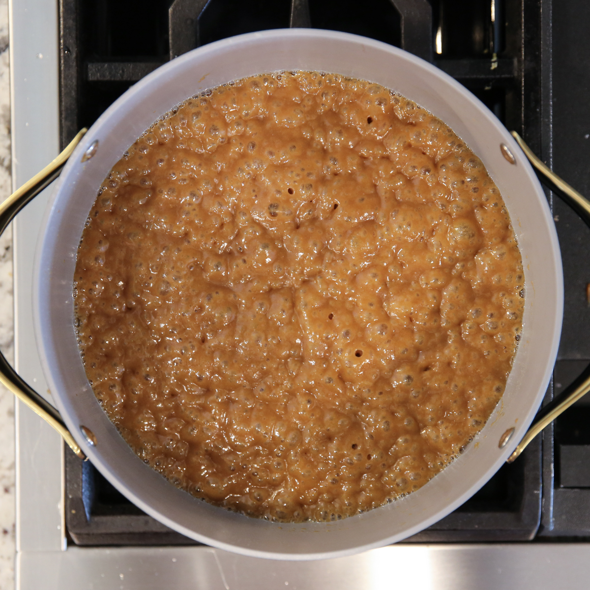 boiling caramel