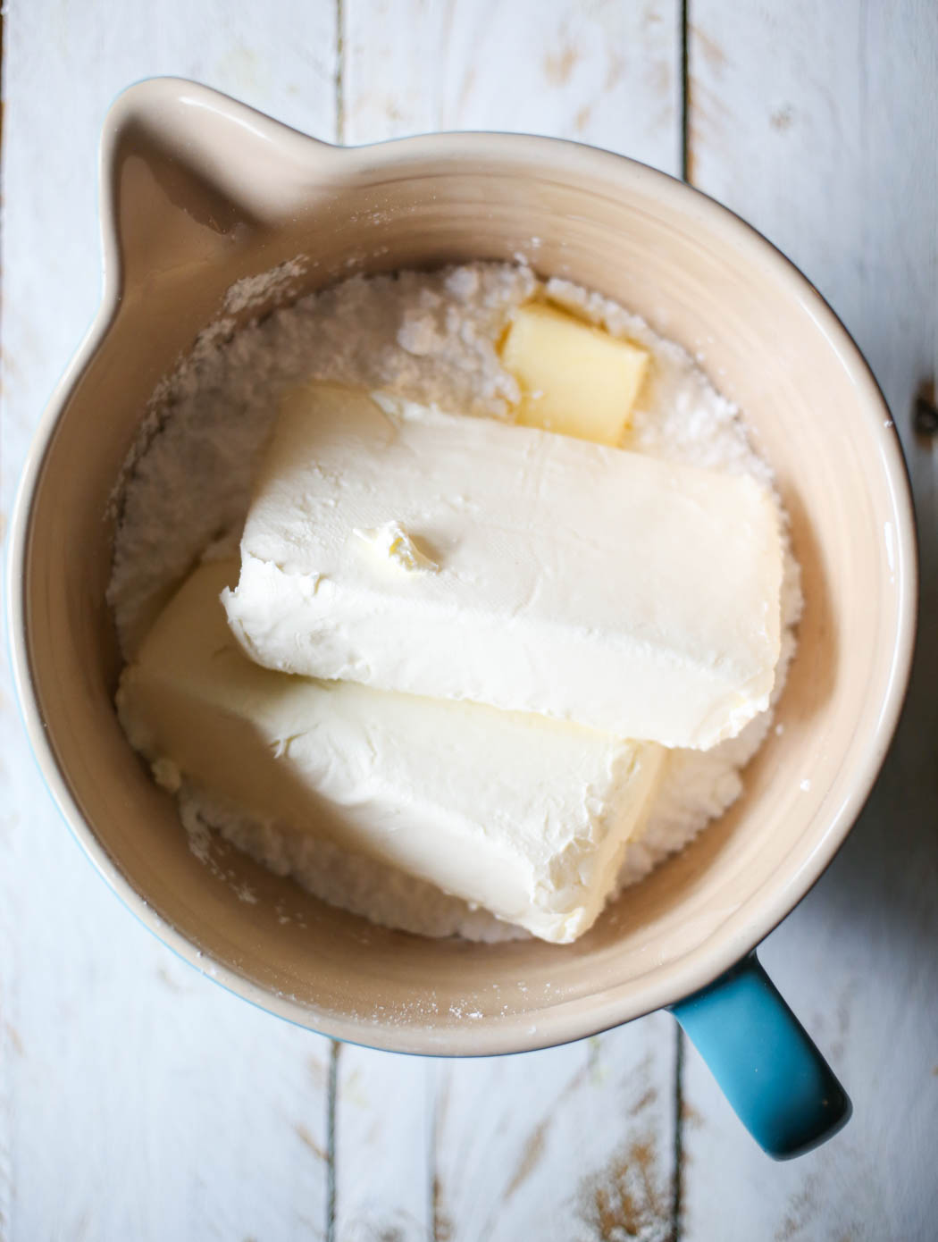 ingredients for perfect cream cheese frosting from our best bites