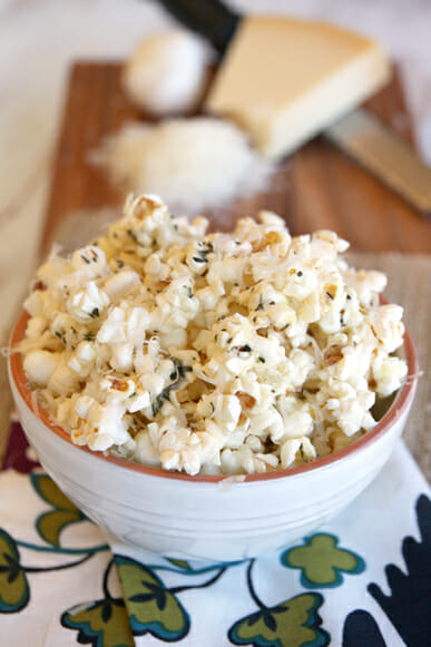 Herbed Garlic-Parmesan Popcorn | Our Best Bites