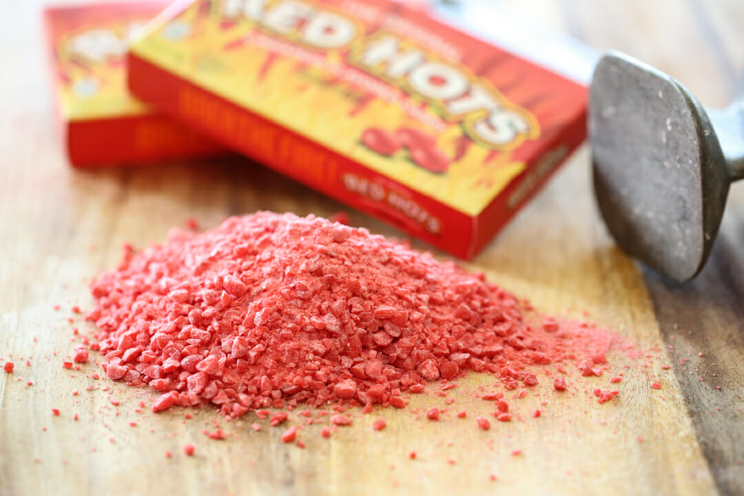 smashed red hots
