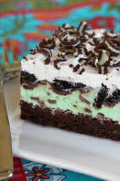 mint-chip ice cream brownie squares