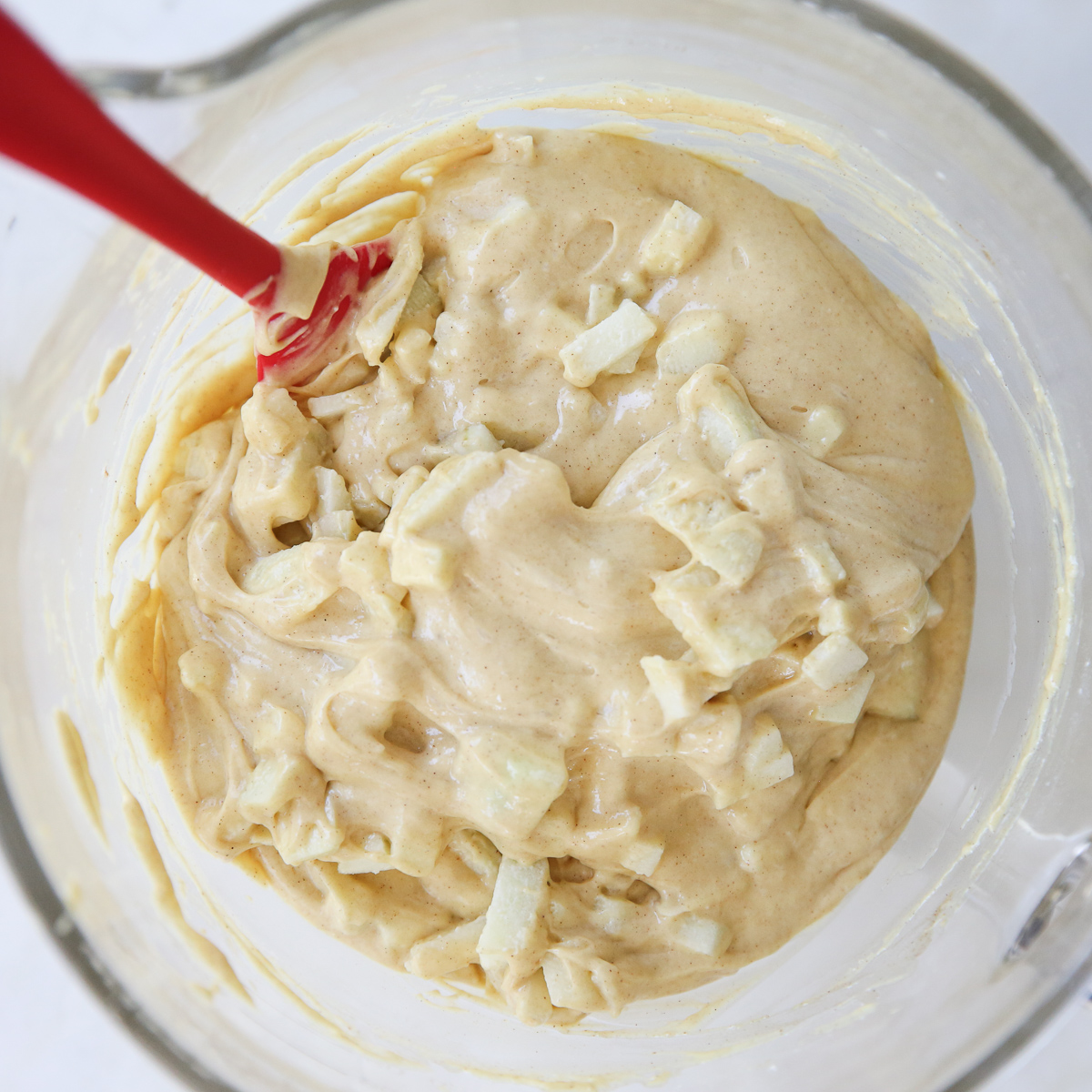 making Apple Cinnamon Coffee Cake Muffins