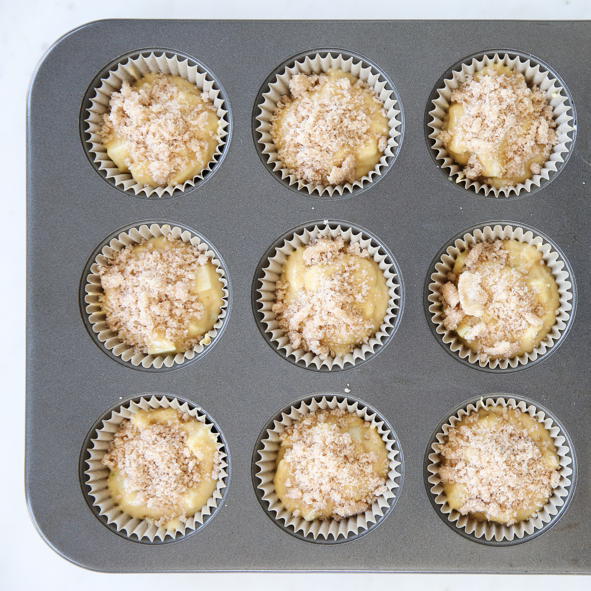 baking Apple Cinnamon Coffee Cake Muffins