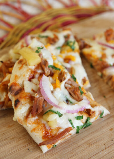 Grilled BBQ Pulled Pork Pizza