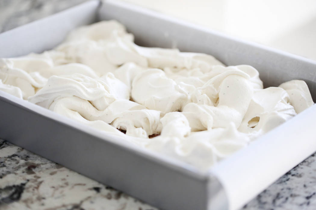 ice cream spreading in pan
