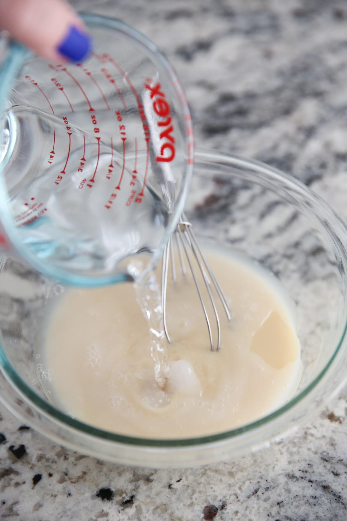 water with sweetened condensed milk