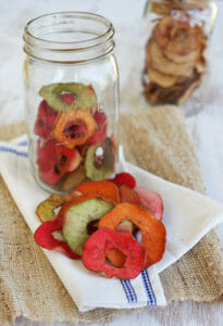 Oven-dried apple chips {two ways!}