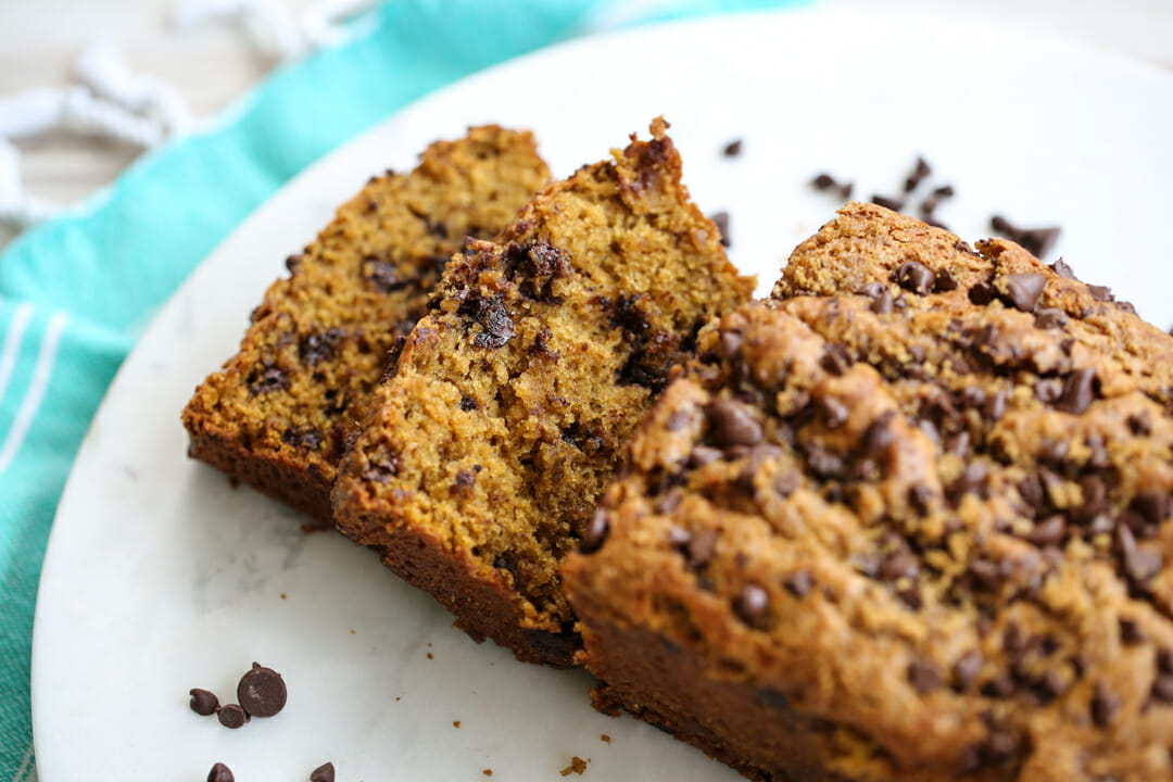 sliced pumpkin bread 