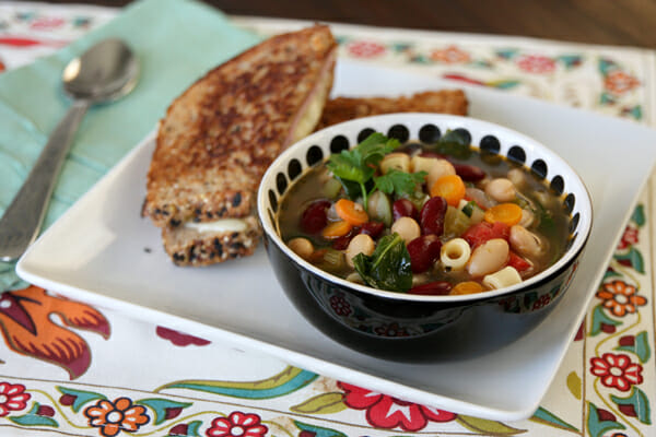 Healthy Veggie-Packed Minestrone Soup from Our Best Bites