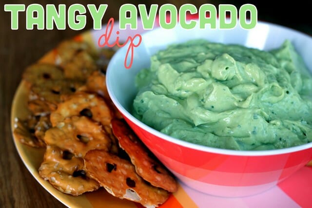Creamy tangy low-fat avocado dip from Our Best Bites