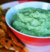 tangy creamy low-fat avocado dip from Our Best Bites