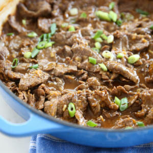 Chinese Orange Beef in Skillet