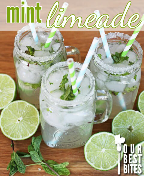 Cafe Rio copycat mint limeade recipe from Our Best Bites