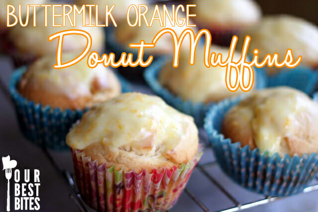 Super quick orange donut muffins from Our Best Bites! Perfect for Easter morning!