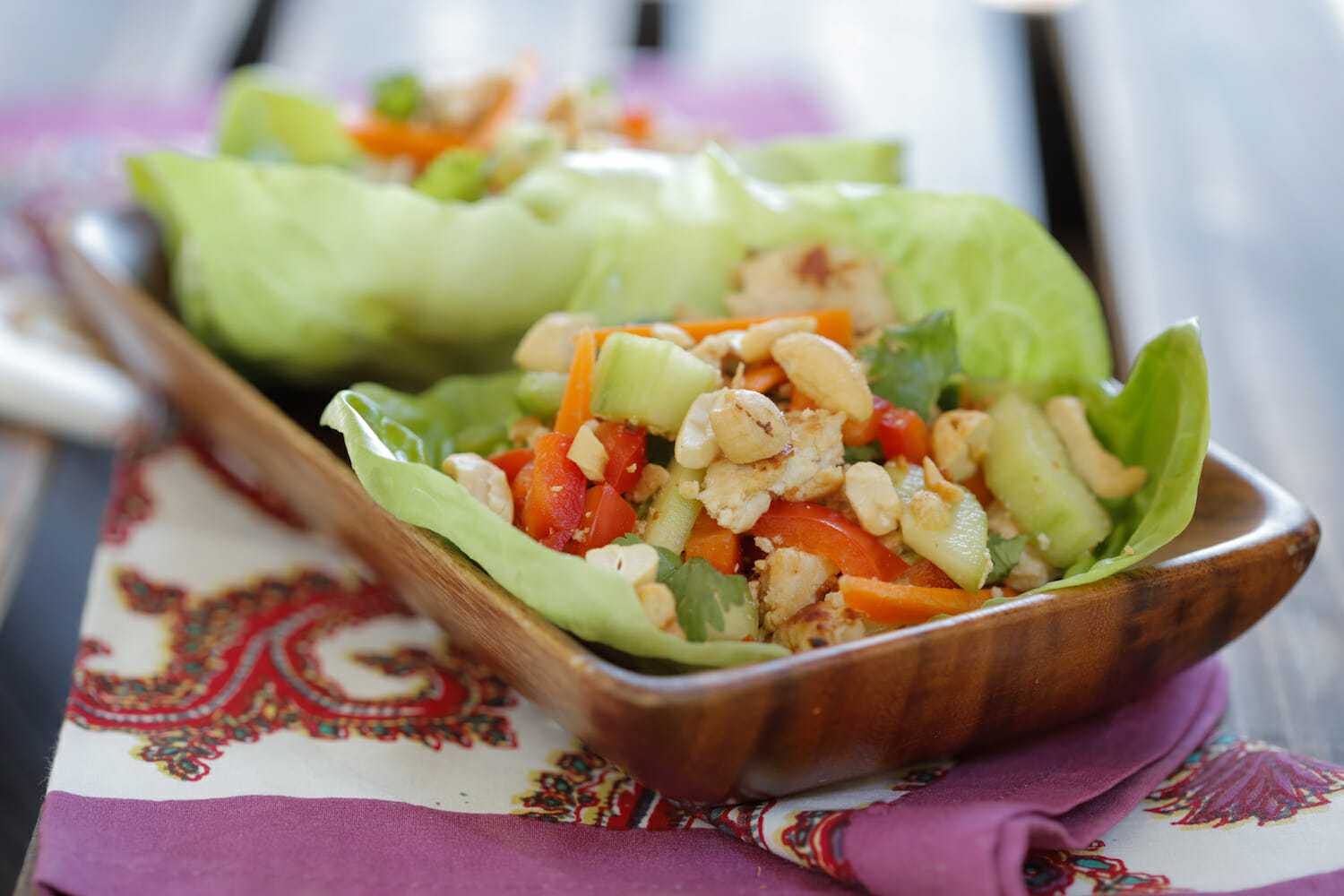 spicy turkey lettuce wraps from our best bites